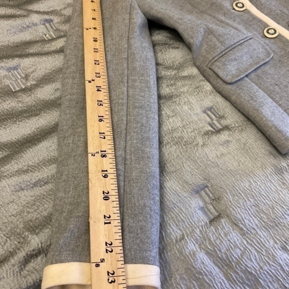 J. Crew Lexington power suit blazer wool grey double breast - Picture 5 of 9